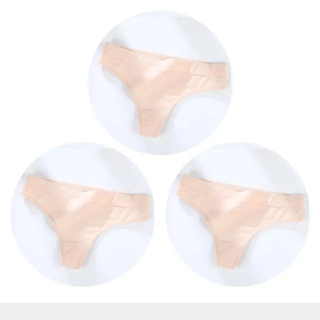 3 Pack Cotton Woman Thong Seamless Sports Panties Sexy G-string T-back Underwear Quality Soft Underpants