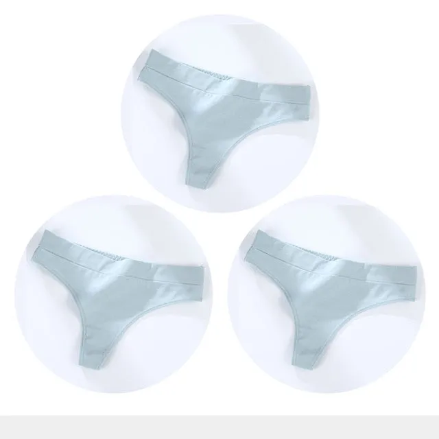 3 Pack Cotton Woman Thong Seamless Sports Panties Sexy G-string T-back Underwear Quality Soft Underpants