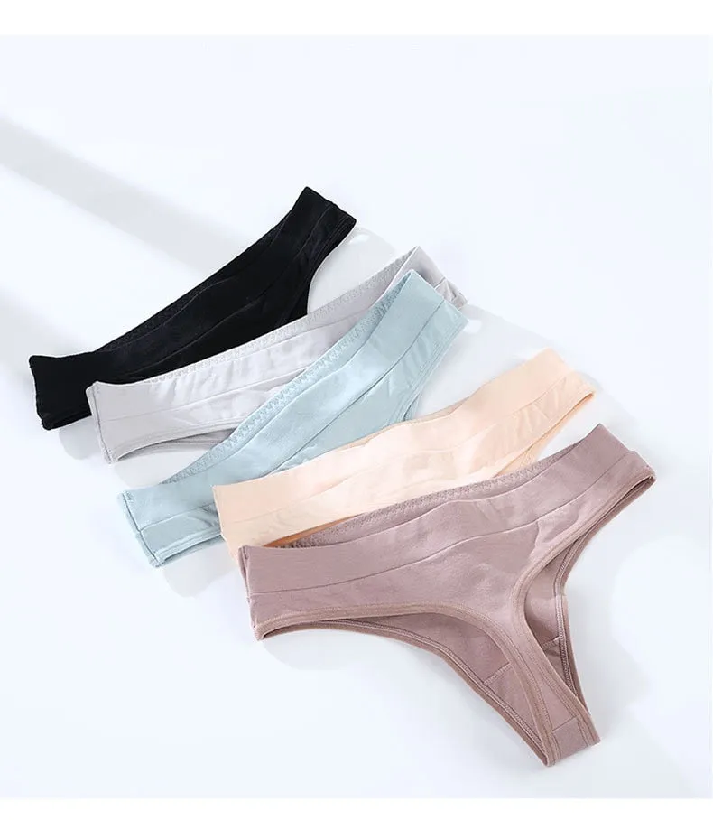 3 Pack Cotton Woman Thong Seamless Sports Panties Sexy G-string T-back Underwear Quality Soft Underpants