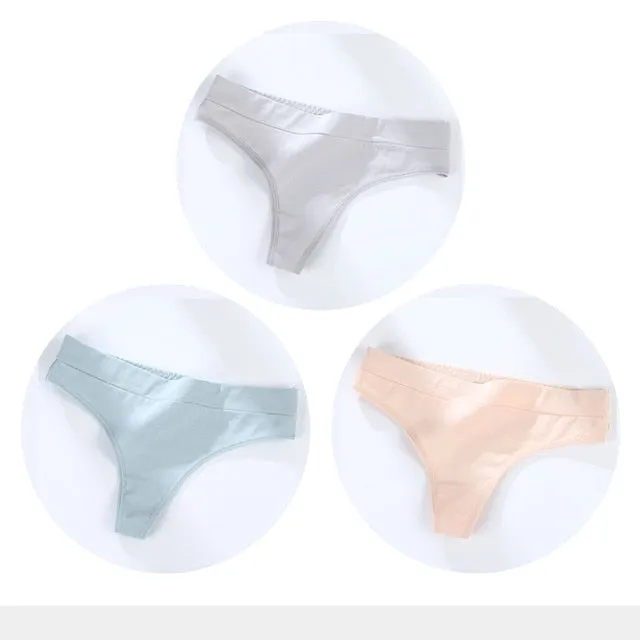 3 Pack Cotton Woman Thong Seamless Sports Panties Sexy G-string T-back Underwear Quality Soft Underpants