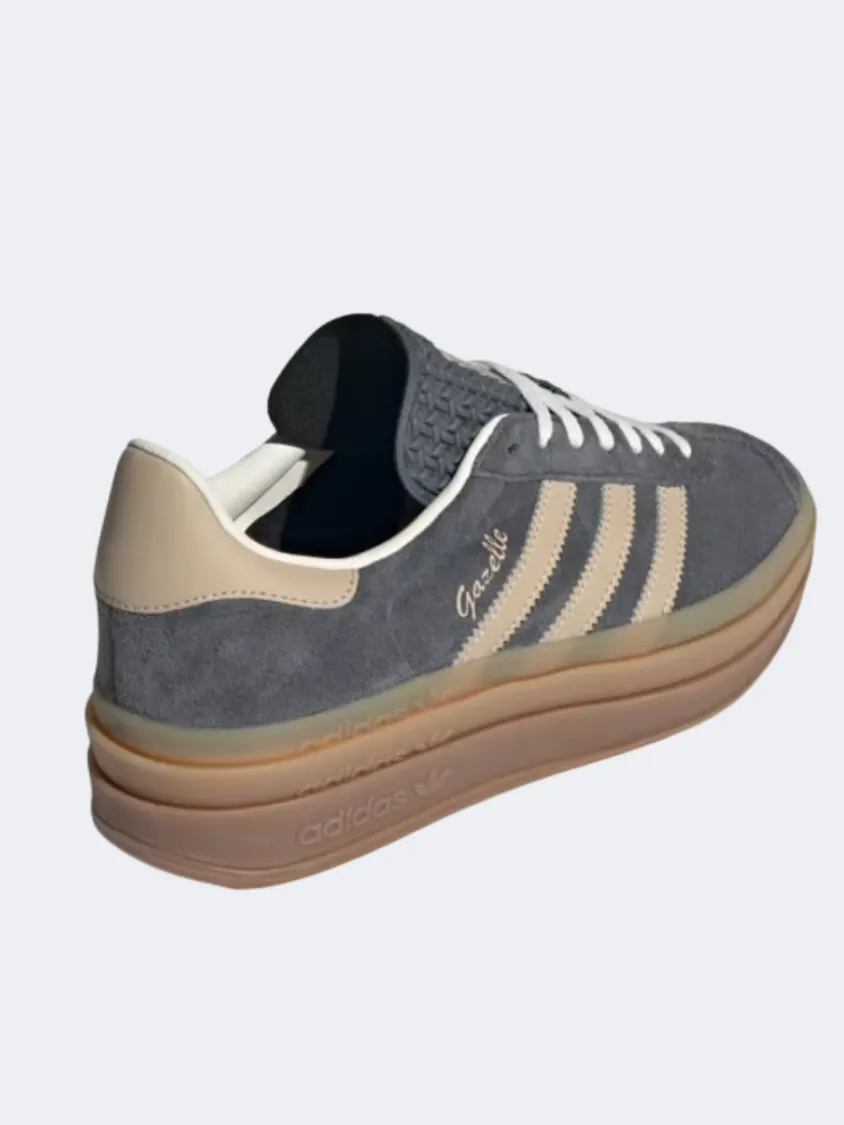 Adidas Gazelle Bold Women Original Shoes Grey/Beige/Cream