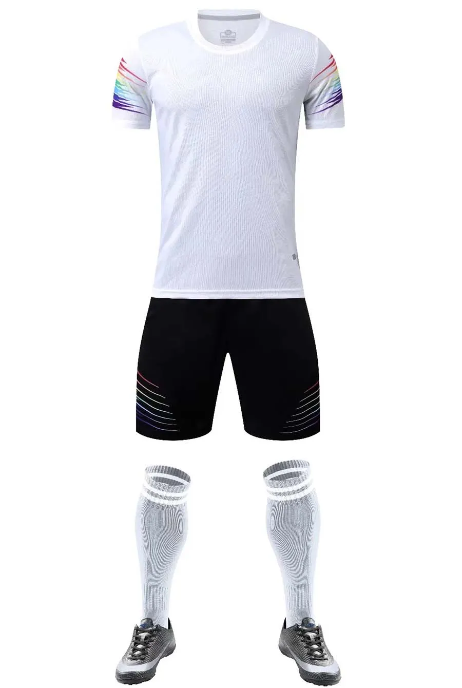 Adult Kids Football Jerseys Shorts Sets Boys and girls Soccer Uniforms Sport Clothes Set