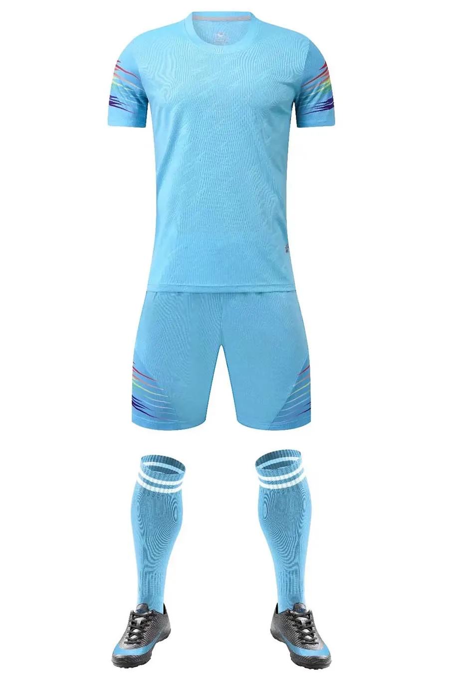 Adult Kids Football Jerseys Shorts Sets Boys and girls Soccer Uniforms Sport Clothes Set