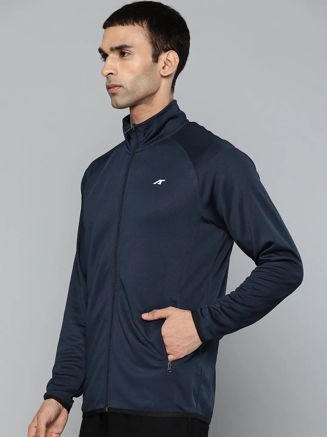 Alcis Men Solid Navy Blue Jackets