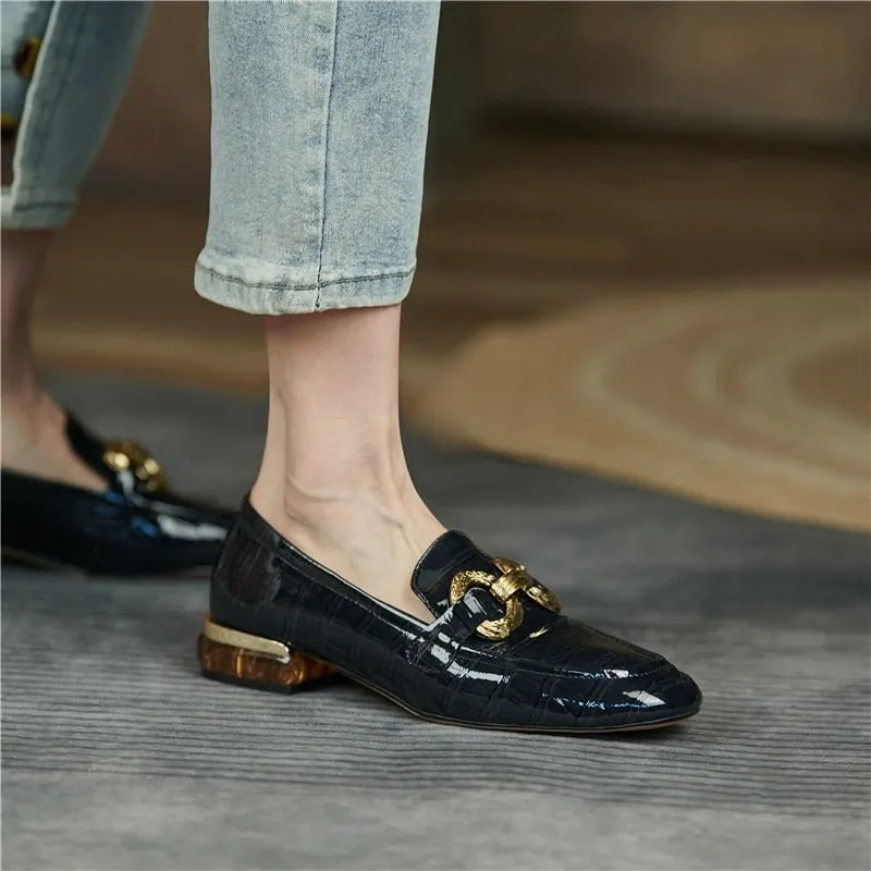 AlliGlam Slip-On Brogue Shoes