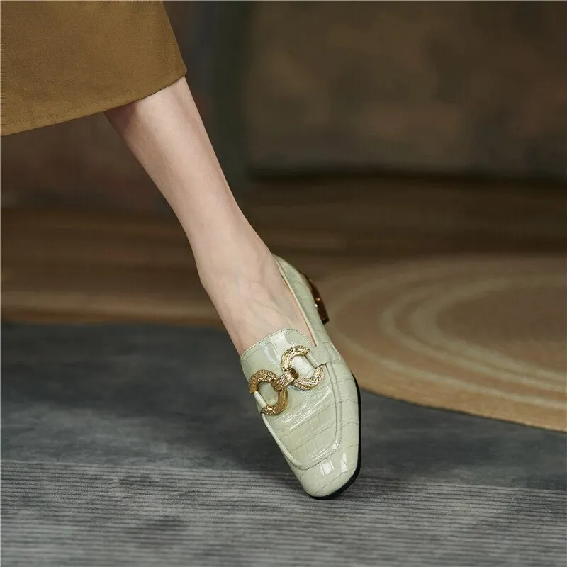 AlliGlam Slip-On Brogue Shoes