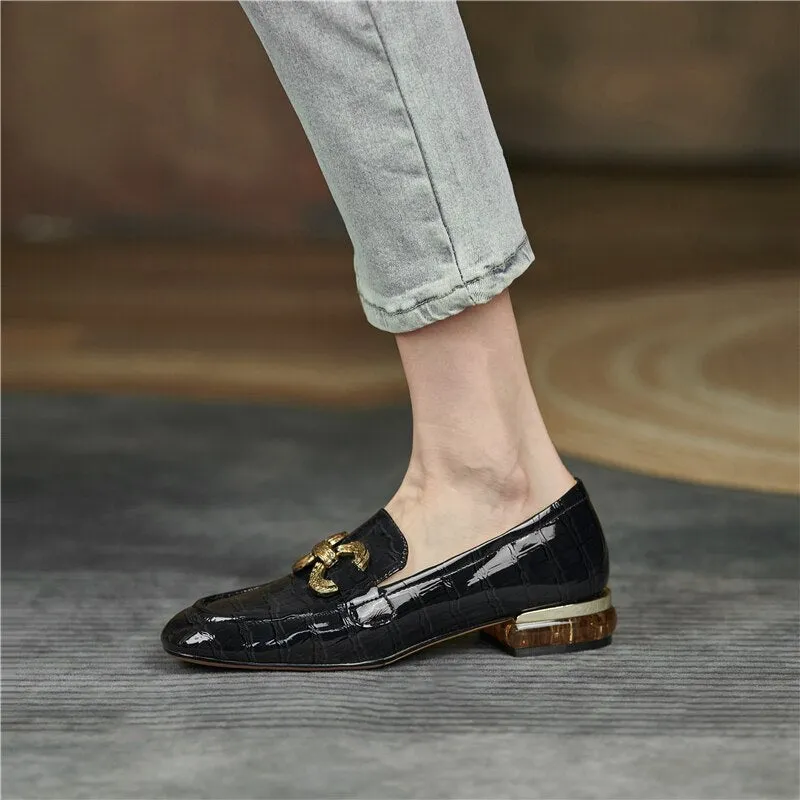 AlliGlam Slip-On Brogue Shoes