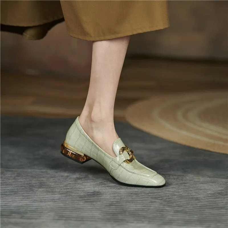 AlliGlam Slip-On Brogue Shoes