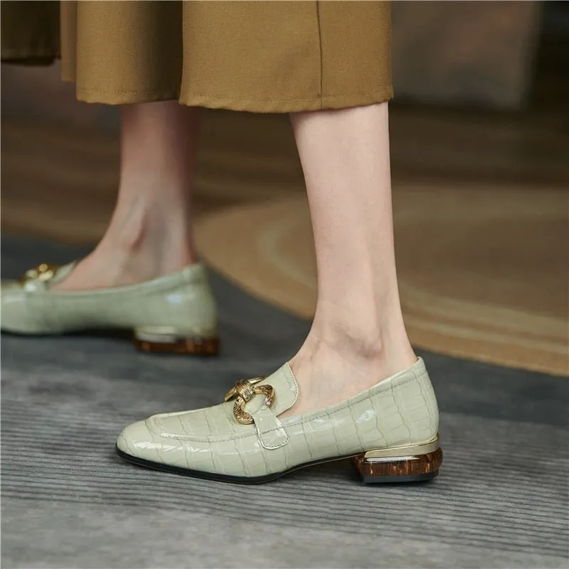 AlliGlam Slip-On Brogue Shoes