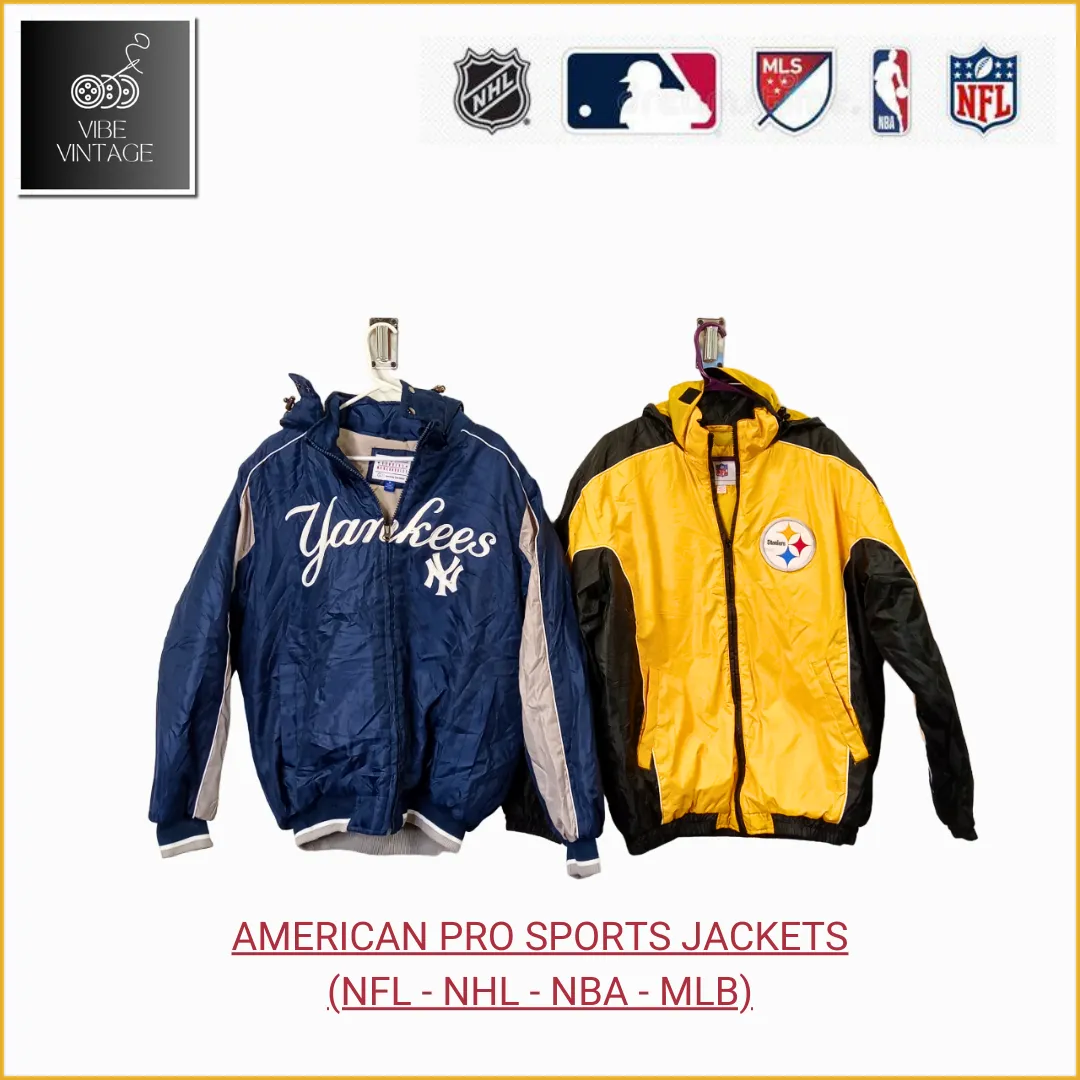 AMERICAN PRO SPORTS JACKETS (NFL - NBA - NHL - MLB) - 14 PCS