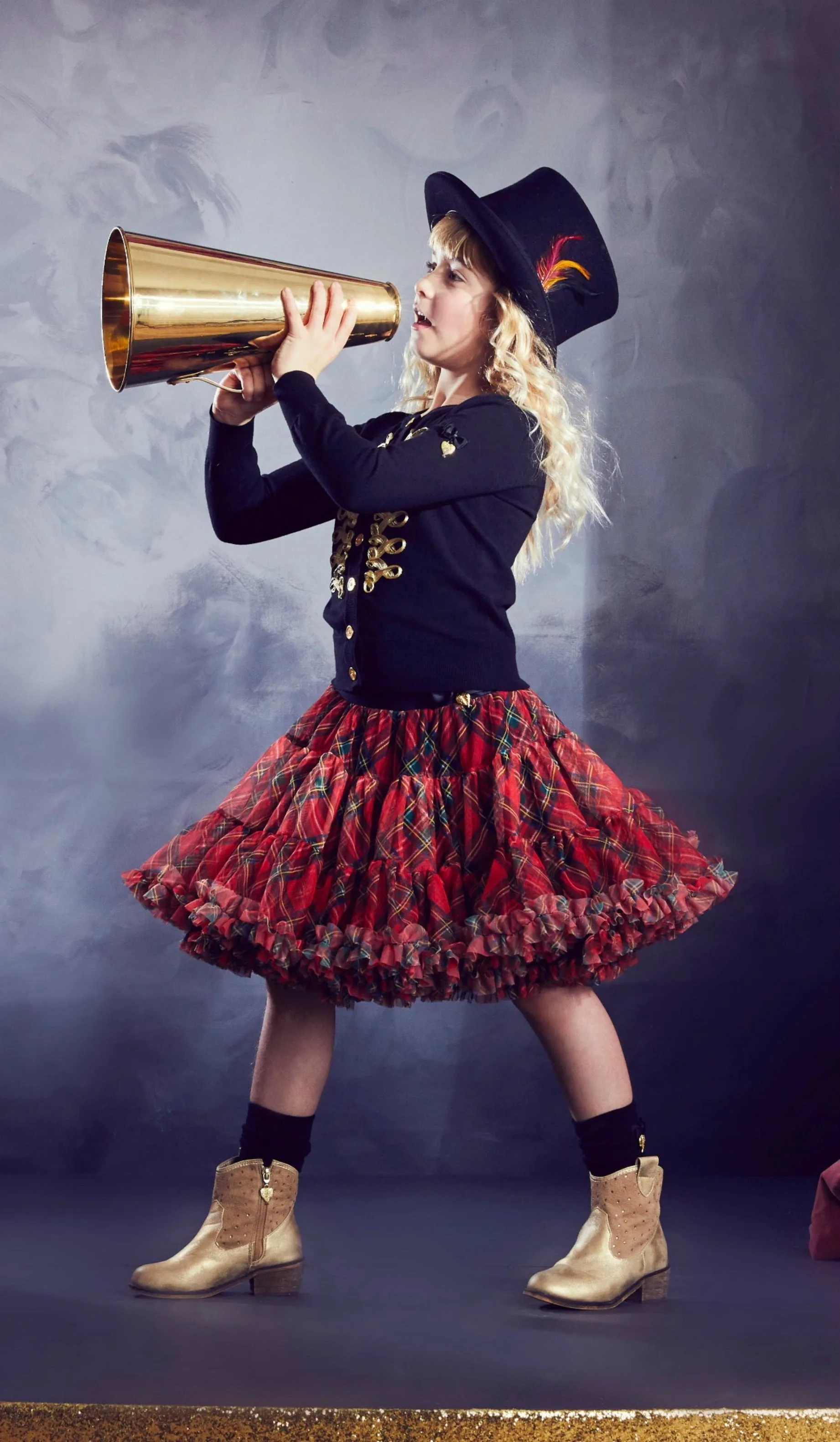 Angel's Face Girls Nancy RED TARTAN Tutu Skirt