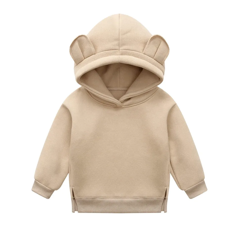 Baby Boys Girls Clothes Cute Hoodies Thicken Fleece Sweatshirt Kid's clothing.