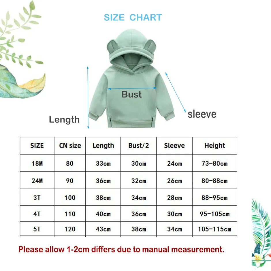 Baby Boys Girls Clothes Cute Hoodies Thicken Fleece Sweatshirt Kid's clothing.