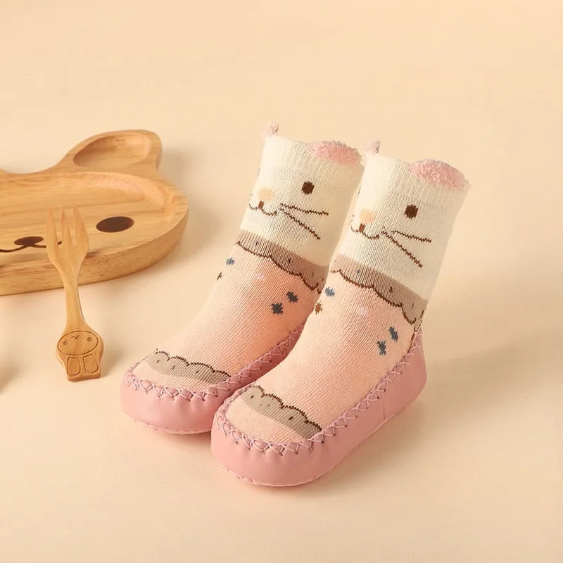 Baby Cute Kids Socks Shoes / Floor Sneaker First Walkers Toddler For 0-6 Years