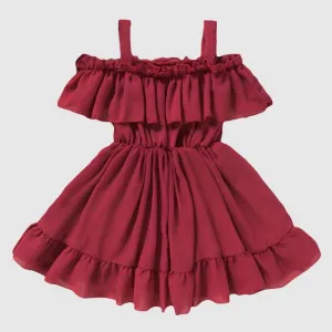 Baby Girl Casual Solid Color Dress