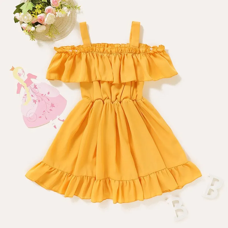 Baby Girl Casual Solid Color Dress