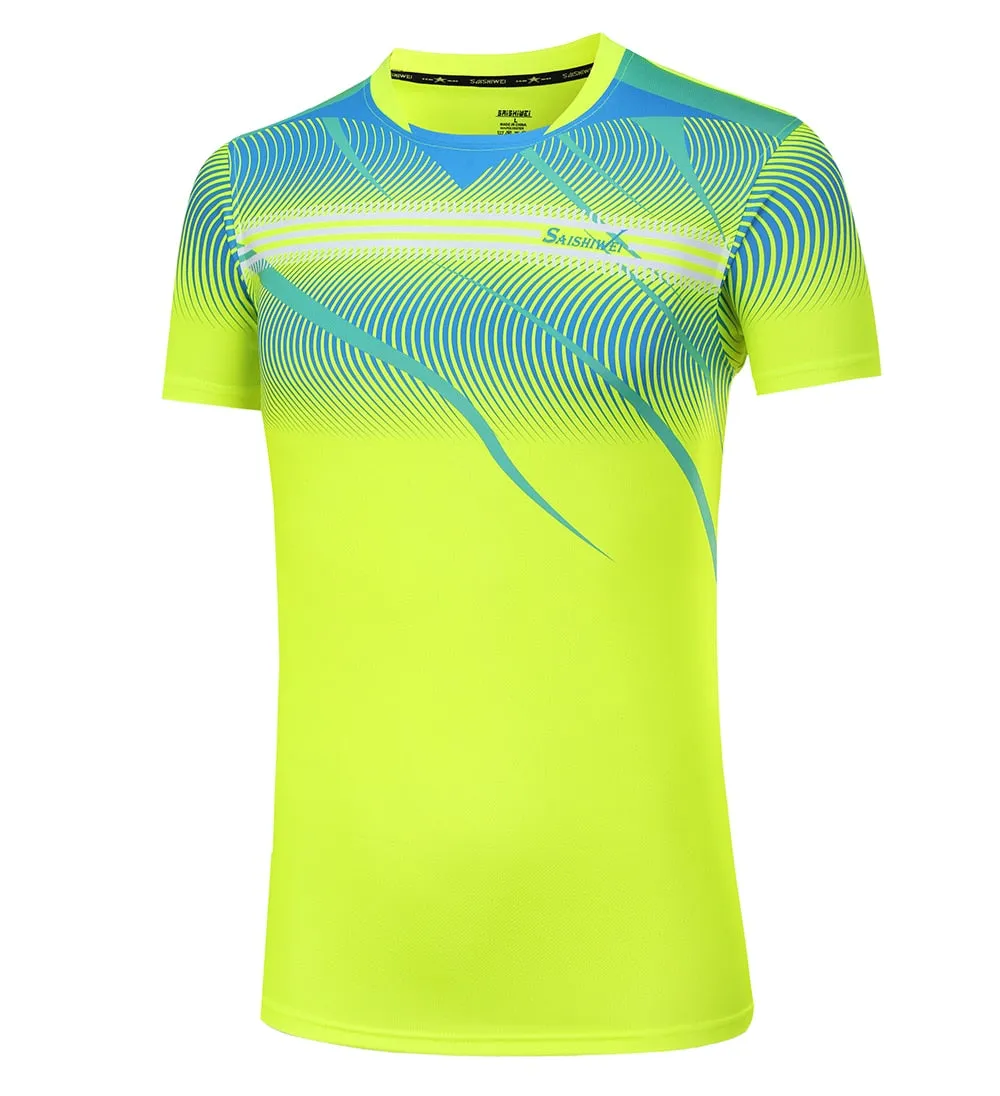 Badminton Volleyball Sportswear Golf Tennis Men sports Table Tennis Quick dry Running Exercise training Shirt