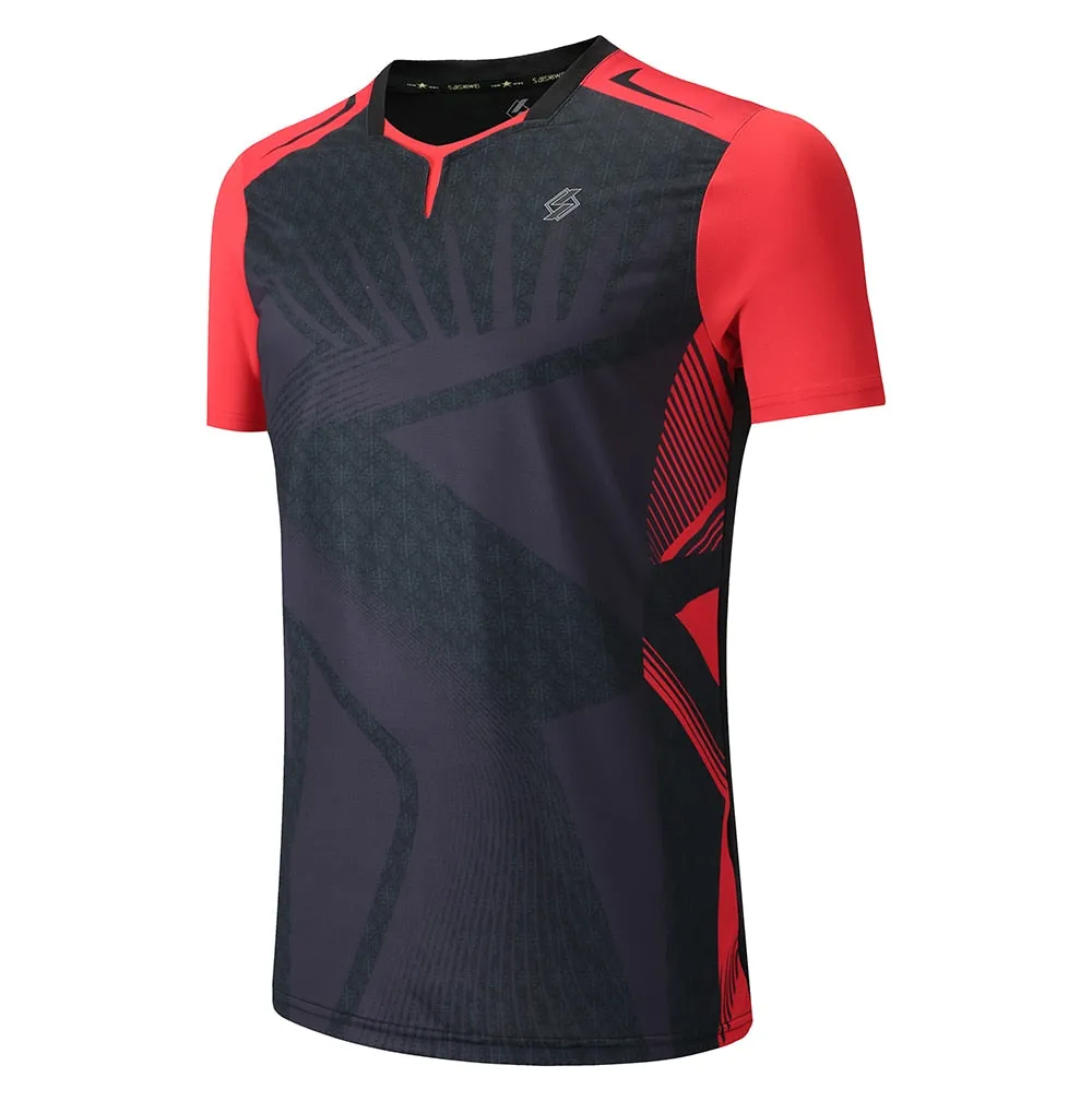 Badminton Volleyball Sportswear Golf Tennis Men sports Table Tennis Quick dry Running Exercise training Shirt