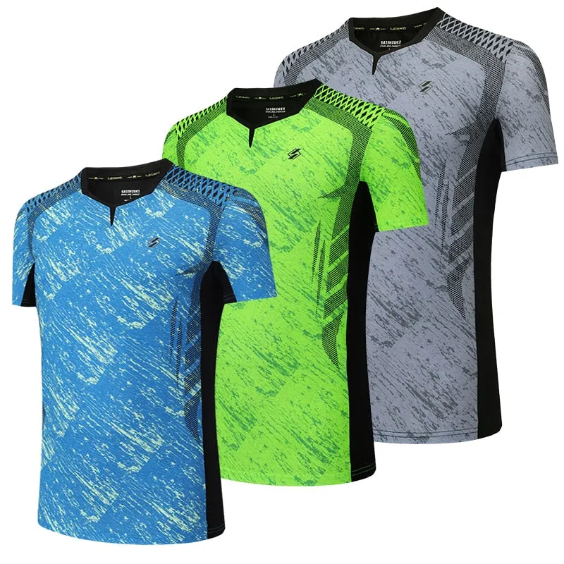 Badminton Volleyball Sportswear Golf Tennis Men sports Table Tennis Quick dry Running Exercise training Shirt