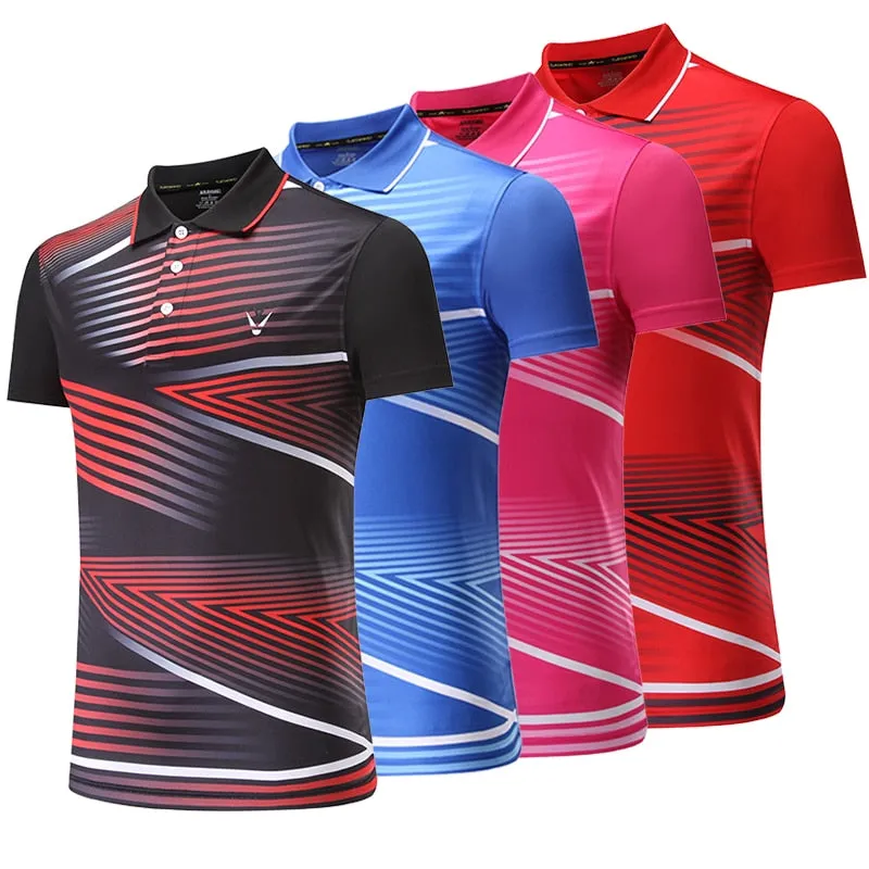 Badminton Volleyball Sportswear Golf Tennis Men sports Table Tennis Quick dry Running Exercise training Shirt