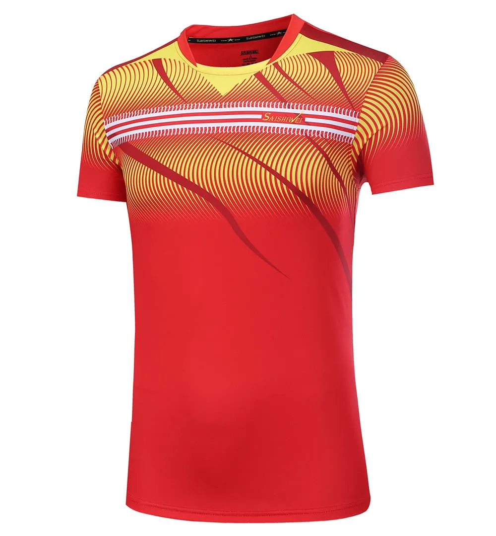 Badminton Volleyball Sportswear Golf Tennis Men sports Table Tennis Quick dry Running Exercise training Shirt