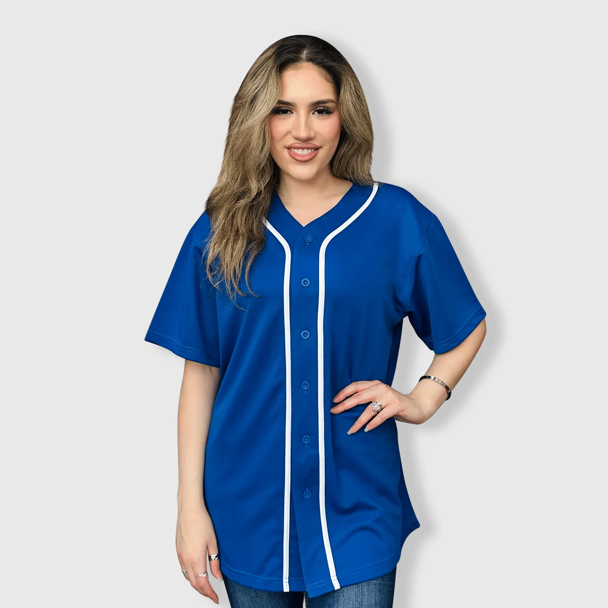 Baseball Button Down Jersey Adult