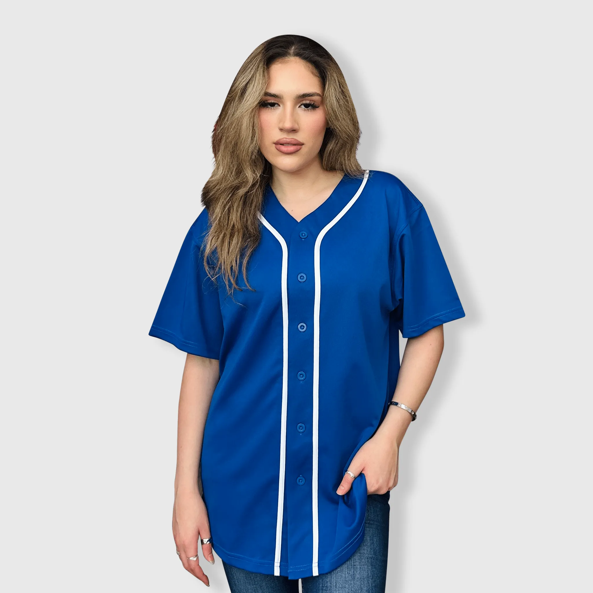 Baseball Button Down Jersey Adult