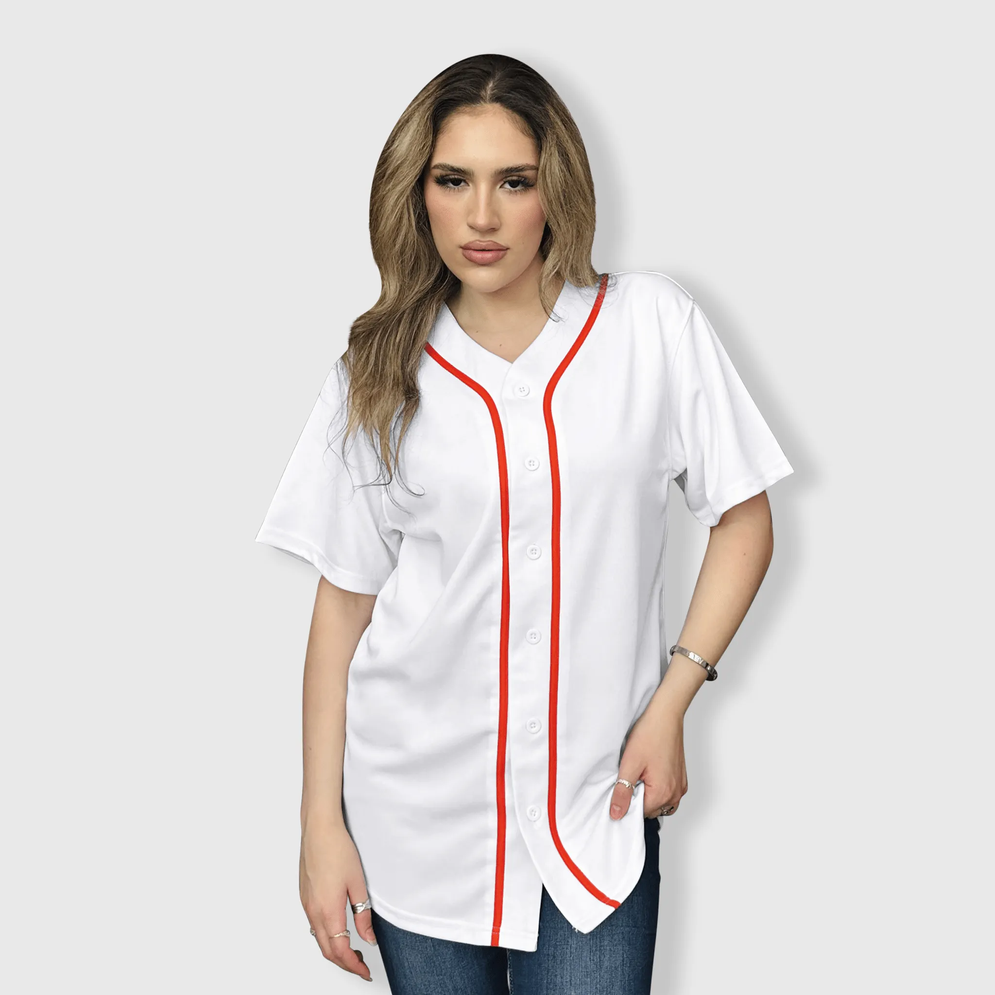 Baseball Button Down Jersey Adult