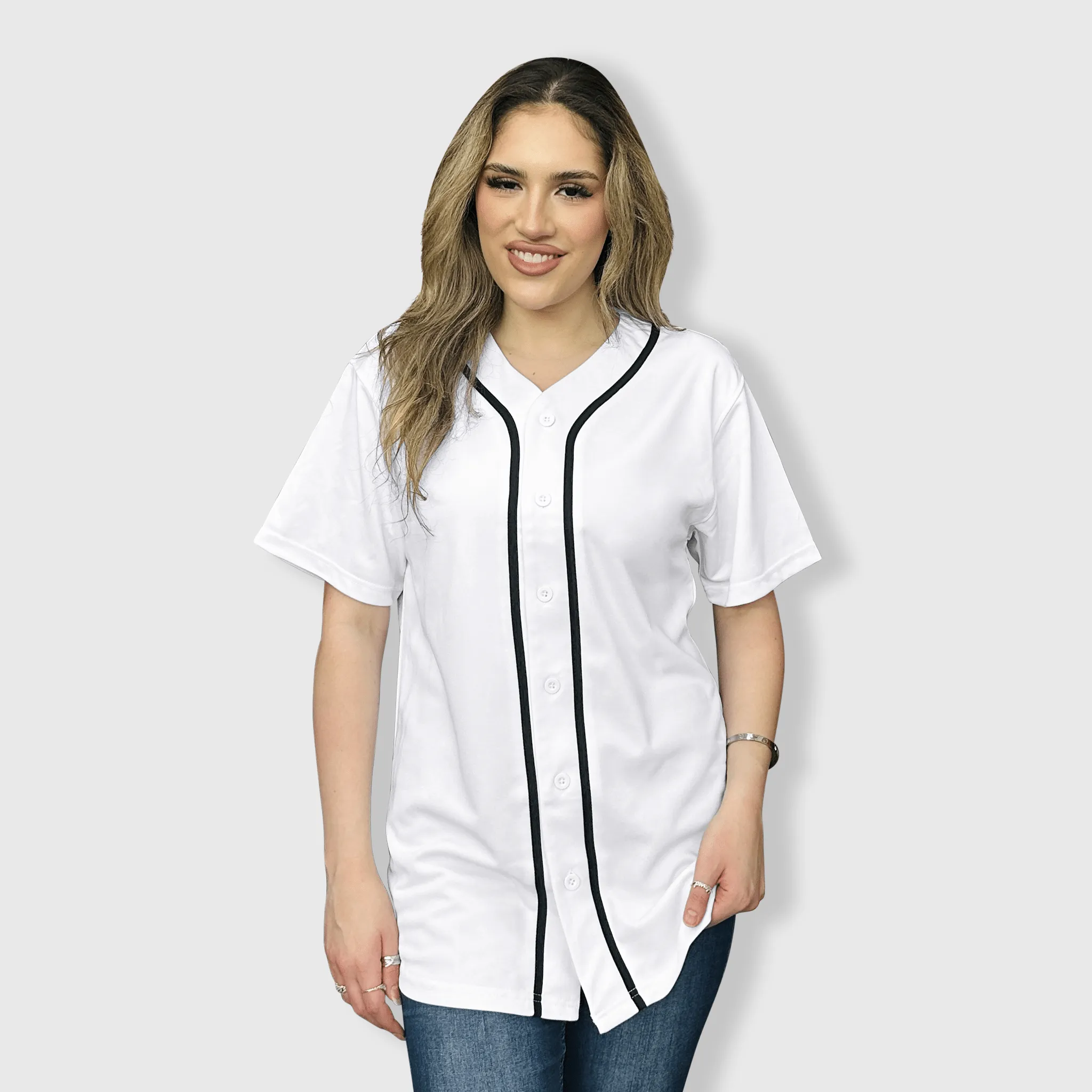 Baseball Button Down Jersey Adult