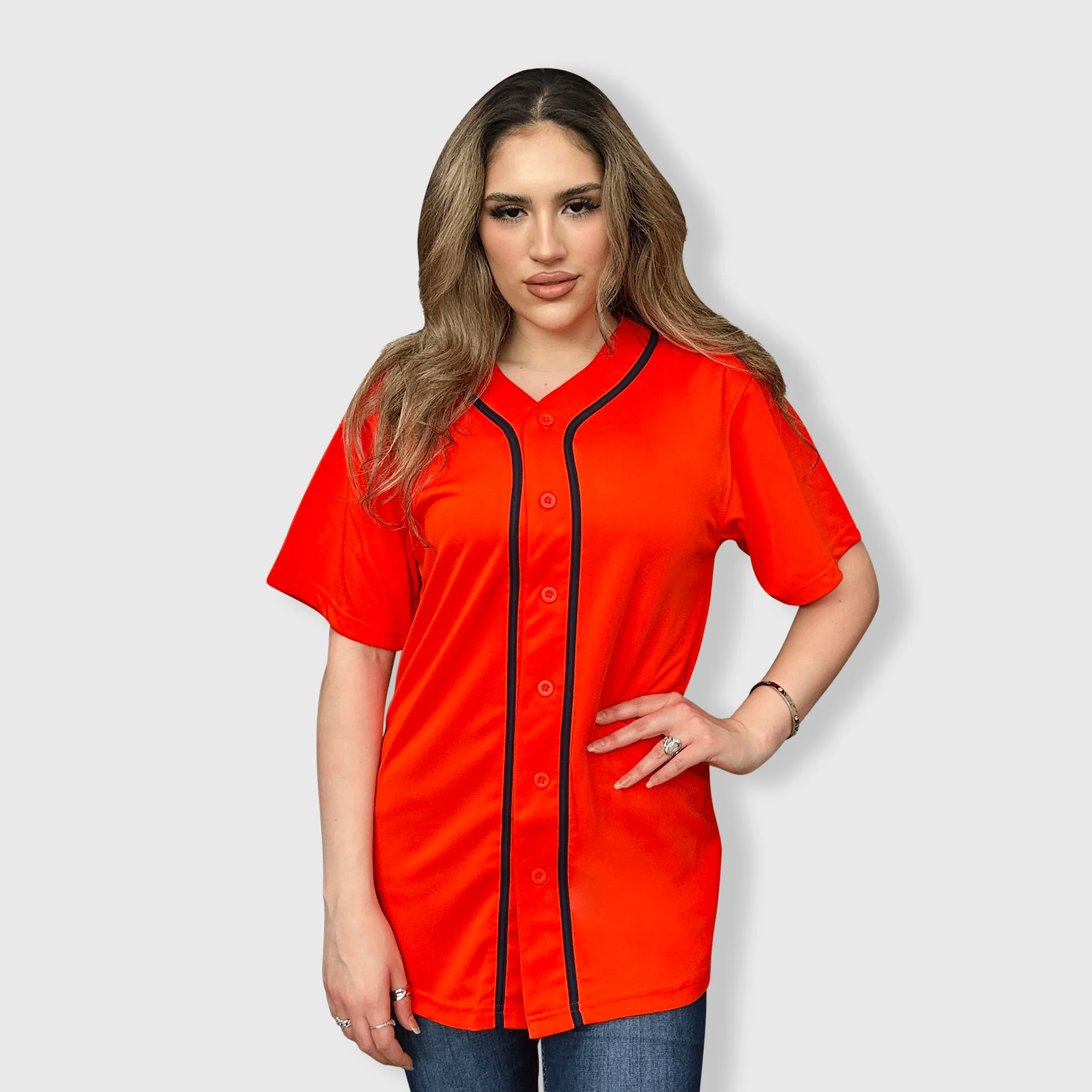 Baseball Button Down Jersey Adult