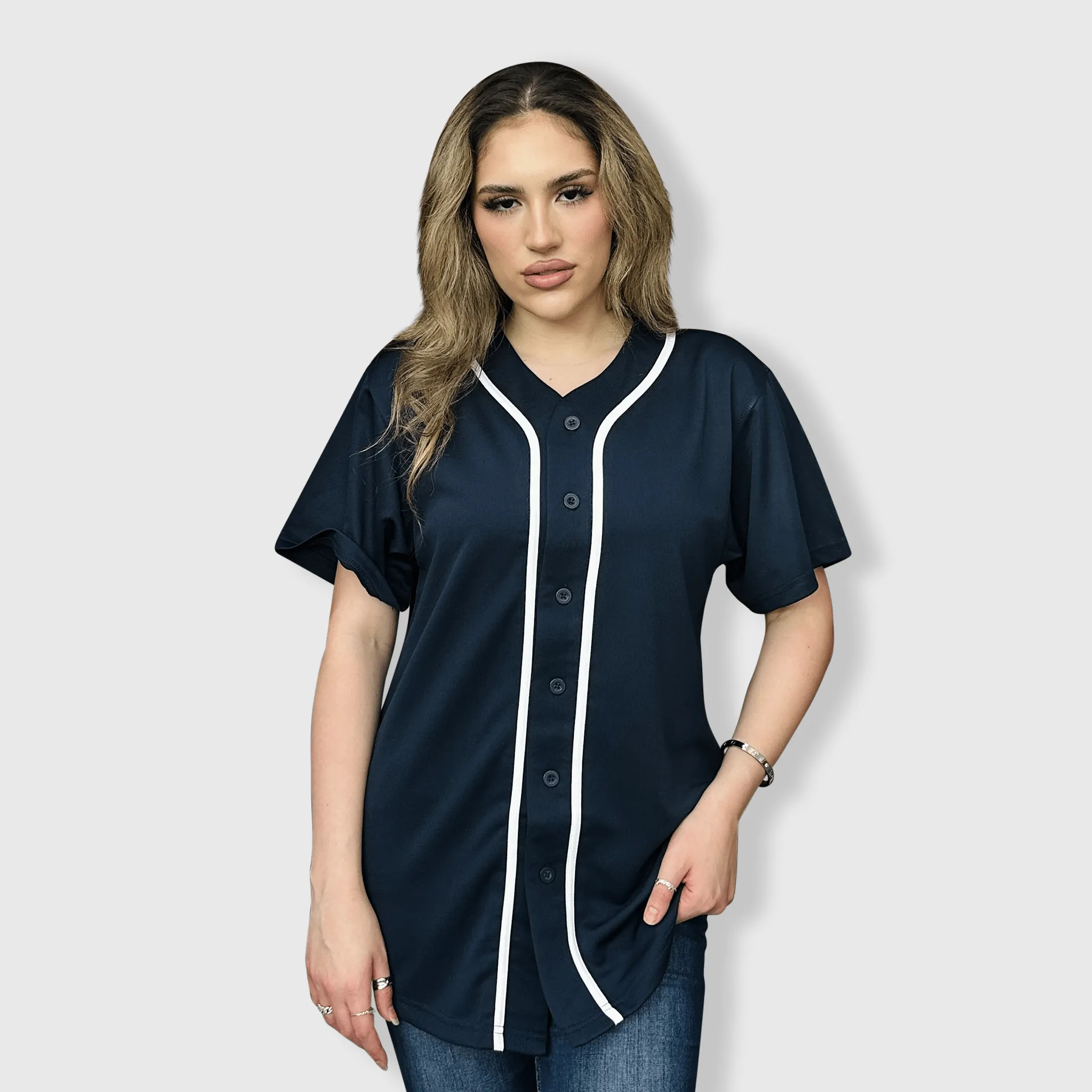 Baseball Button Down Jersey Adult