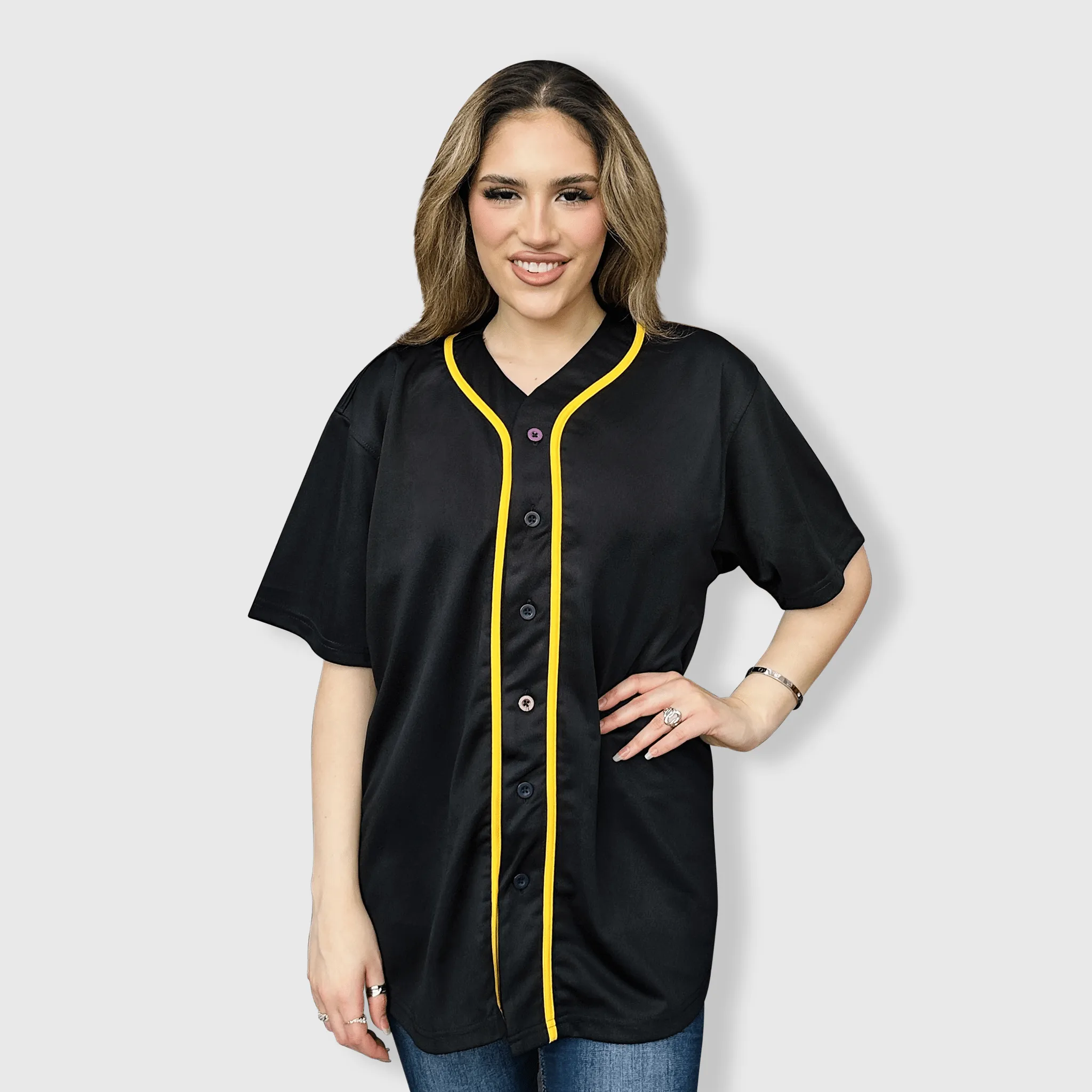 Baseball Button Down Jersey Adult