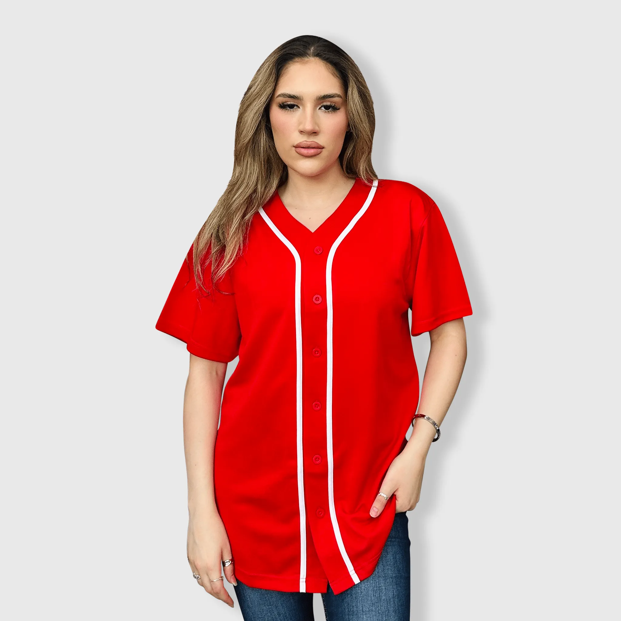 Baseball Button Down Jersey Adult