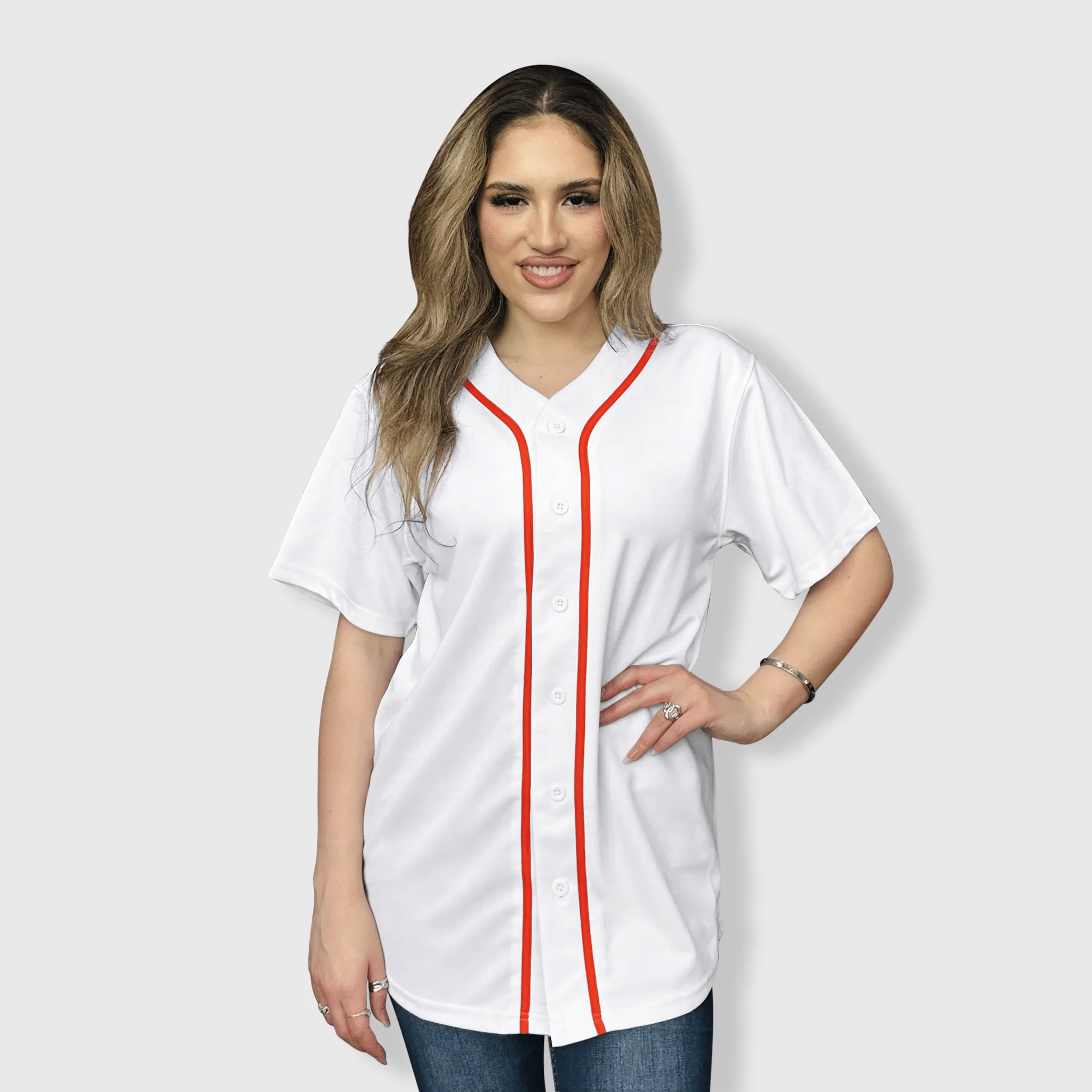 Baseball Button Down Jersey Adult