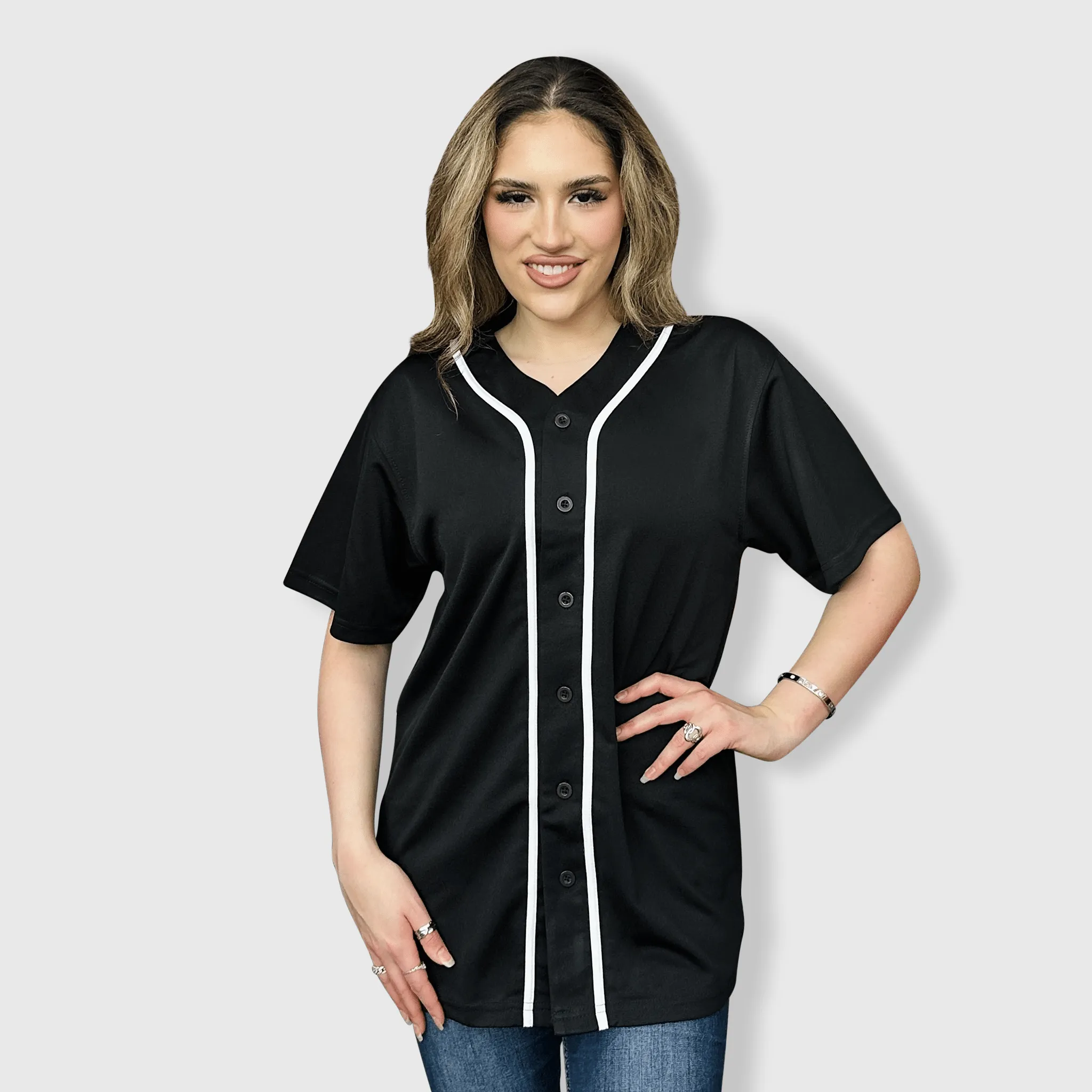 Baseball Button Down Jersey Adult