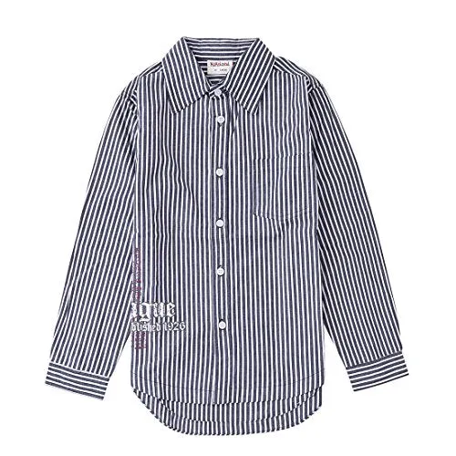 Big Boy Long Sleeve Navy Stripes Shirt