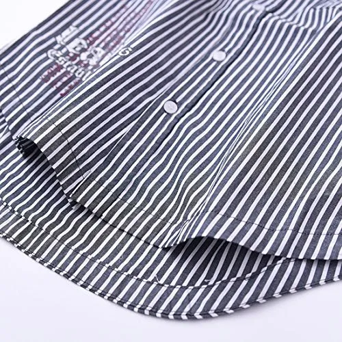 Big Boy Long Sleeve Navy Stripes Shirt