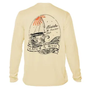 Catch a Wave Sailboat Sun Shirt - Florida or Custom Location