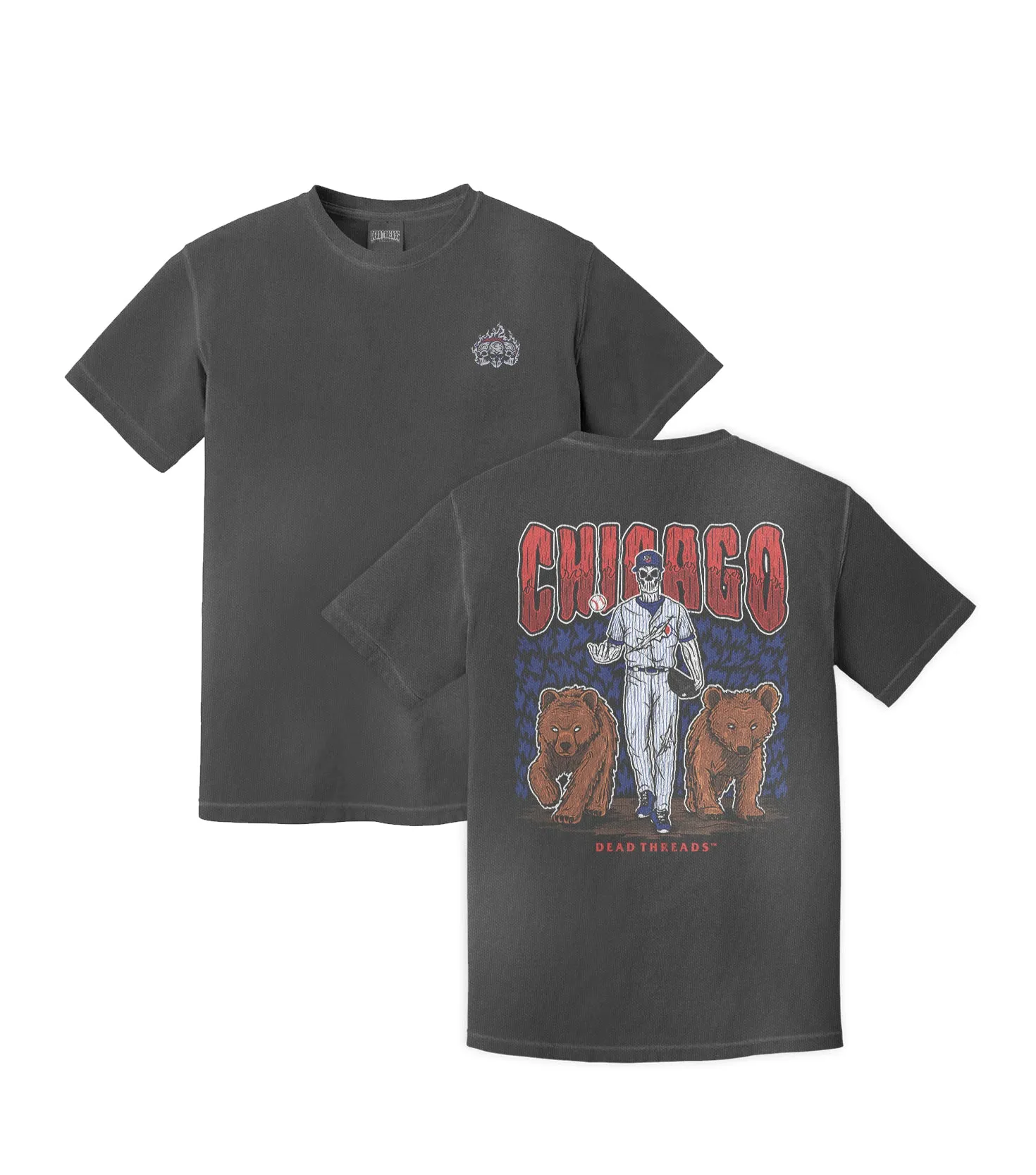 CHICAGO BASEBALL - "3 SKULL" PREMIUM SHIRT