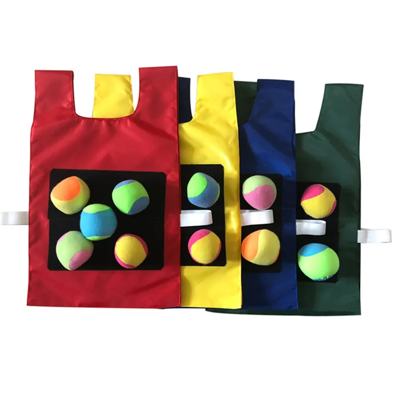 Children Dodgeball Game Set Waistcoat Throwing Toy Outdoor Sport Game