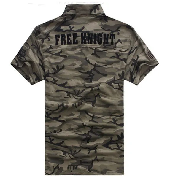 Cotton Polo Short-sleeved T-shirt Outdoor Army Camouflage