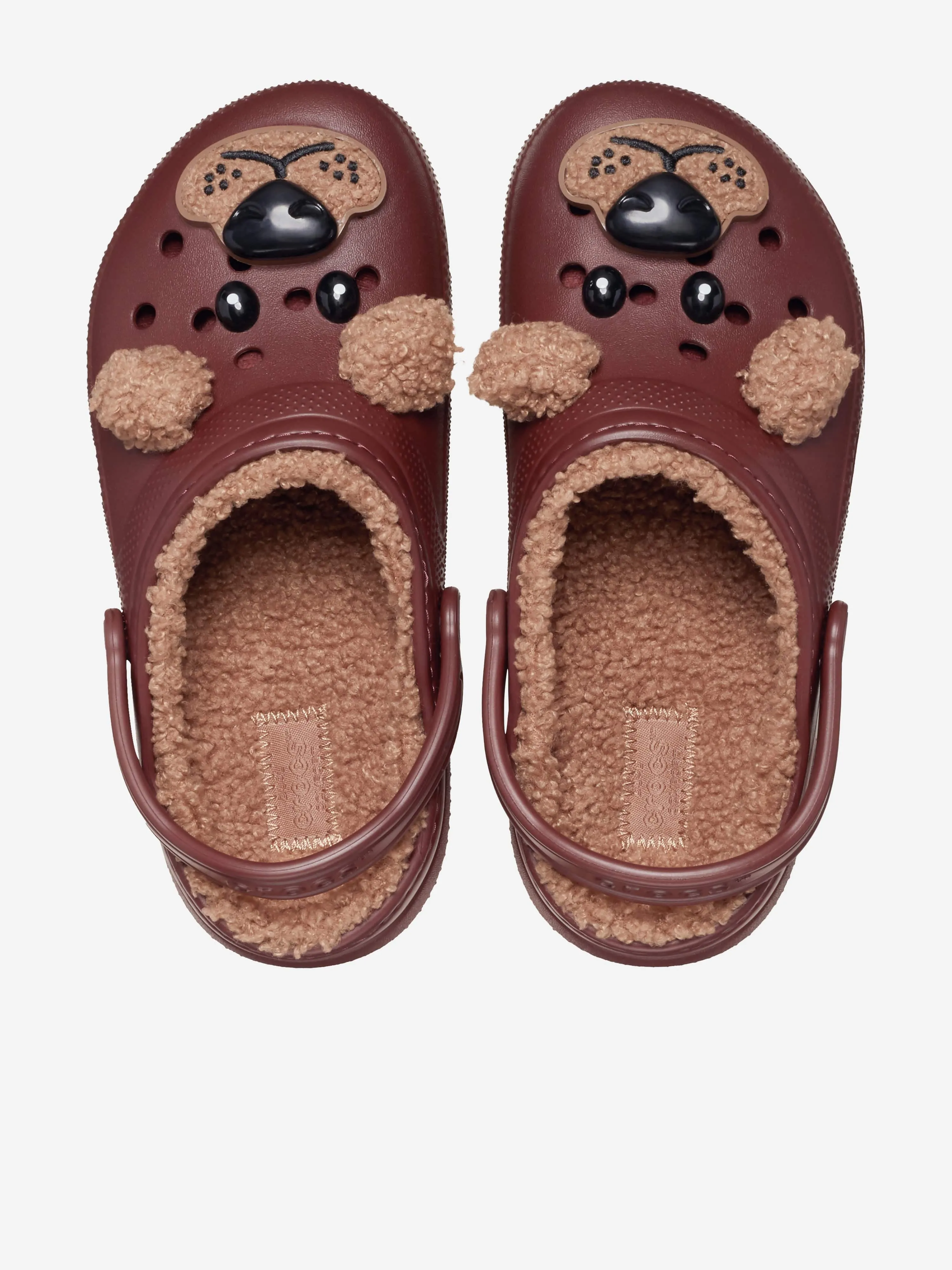 Crocs Kids Classic Lined I Am Bear Clog in Brown