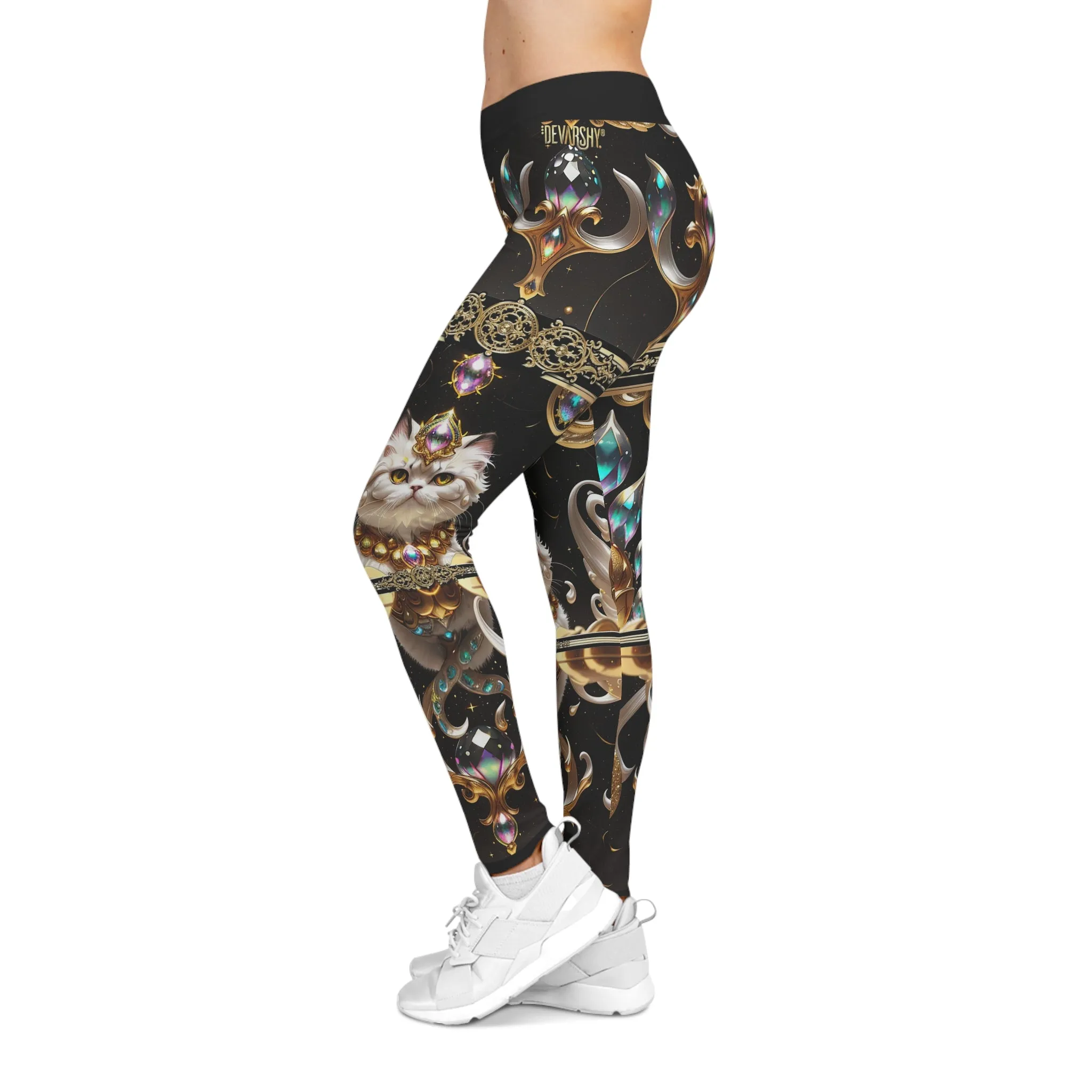 Cute Cat Leggings Decorative Print Leggings Spandex Women Leggings Casual Wear Leggings Women Lounge Wear | X3473