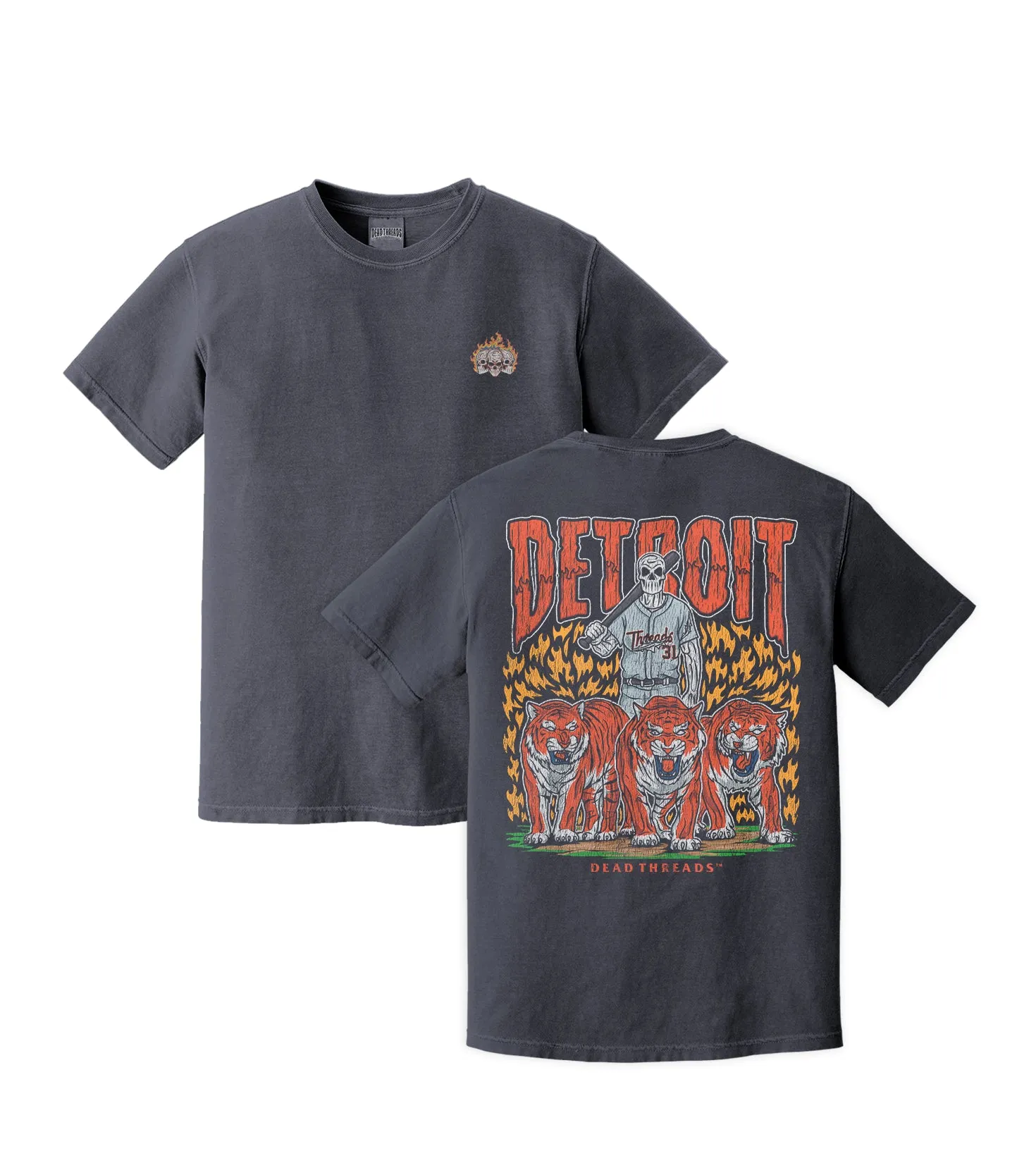 DETROIT BASEBALL - "3 SKULL" PREMIUM SHIRT