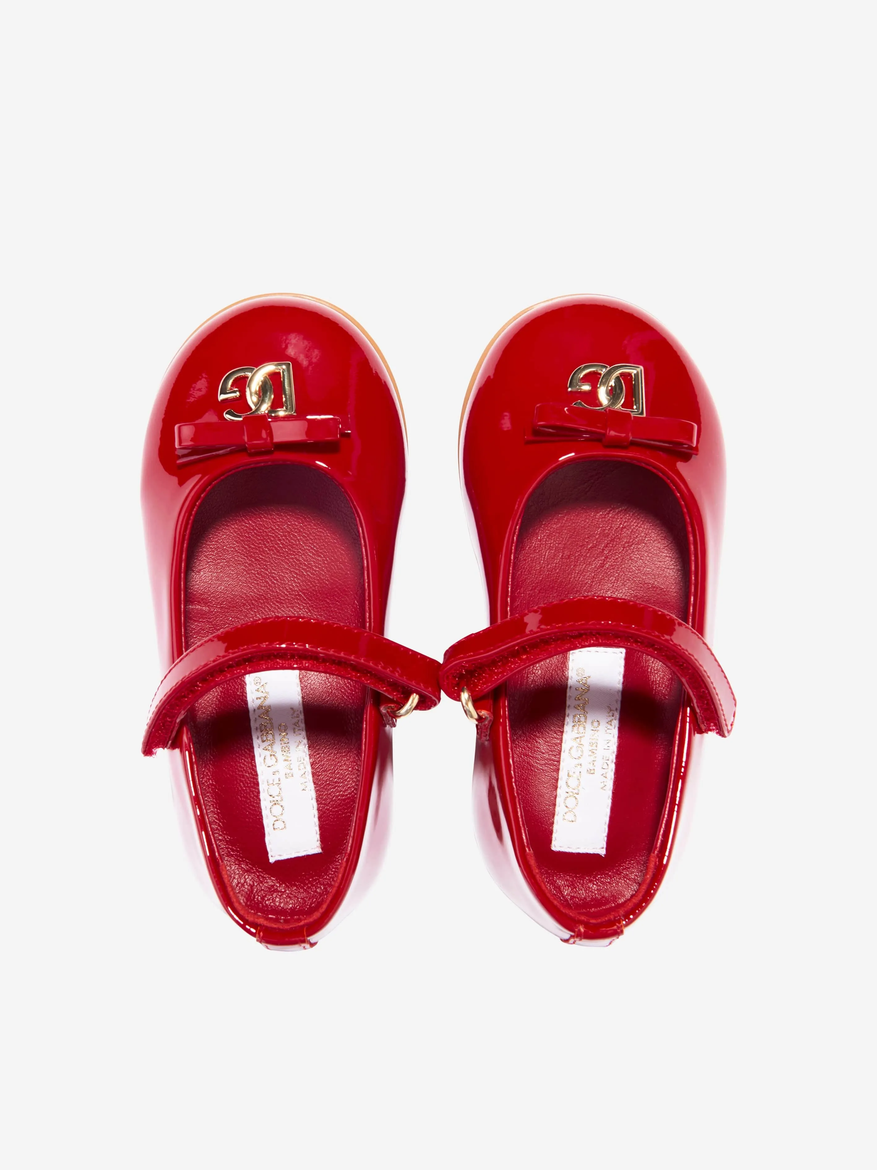 Dolce & Gabbana Girls Patent Leather Shoes in Red