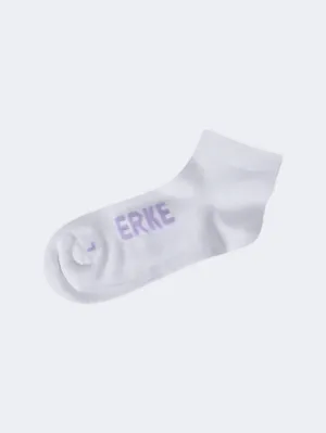 Erke Flat Women Training Sock White/Purple