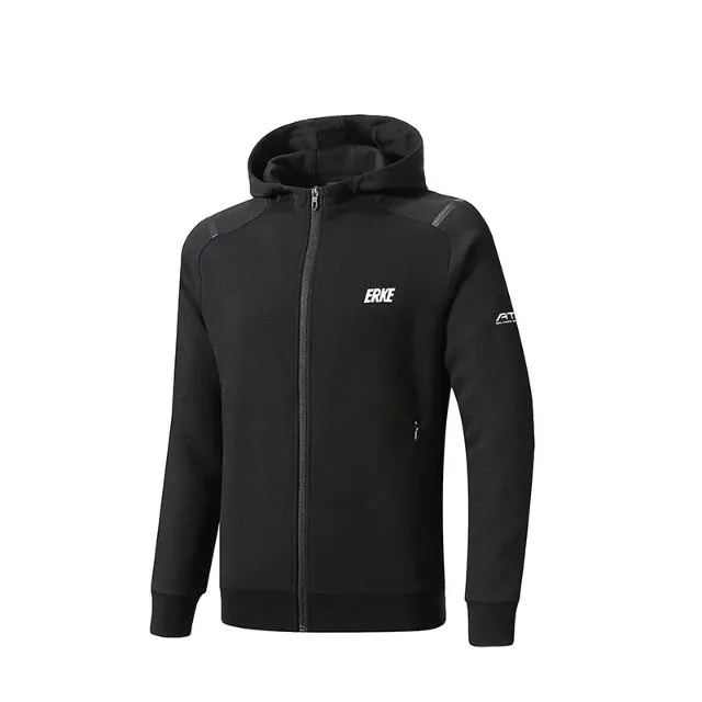 Erke M.Full Zip Men Training Hoody Black 11219314263-003