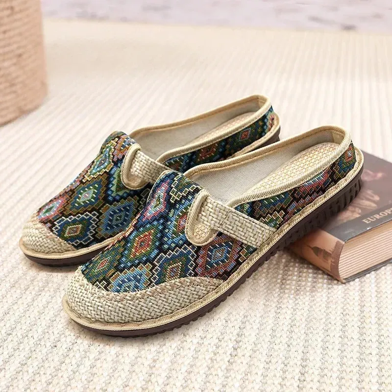 Ethnic Style Embroidered Outdoor Shoes for Women