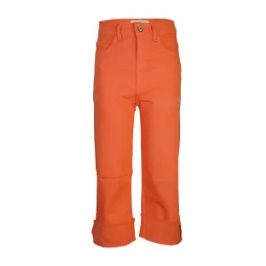 GIRLS ORANGE CASUAL TROUSERS