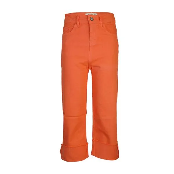 GIRLS ORANGE CASUAL TROUSERS